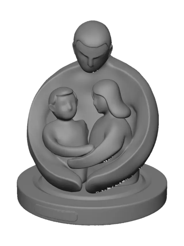 3D model for Happy fathers day a unique yet modern day tribute that represents love between father and his children