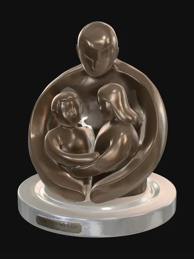 3D model for Happy fathers day a unique yet modern day tribute that represents love between father and his children