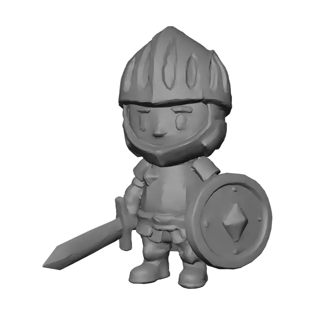 3D model for Tiny Knight of Valor