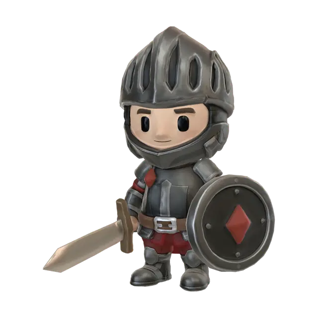 3D model for Tiny Knight of Valor