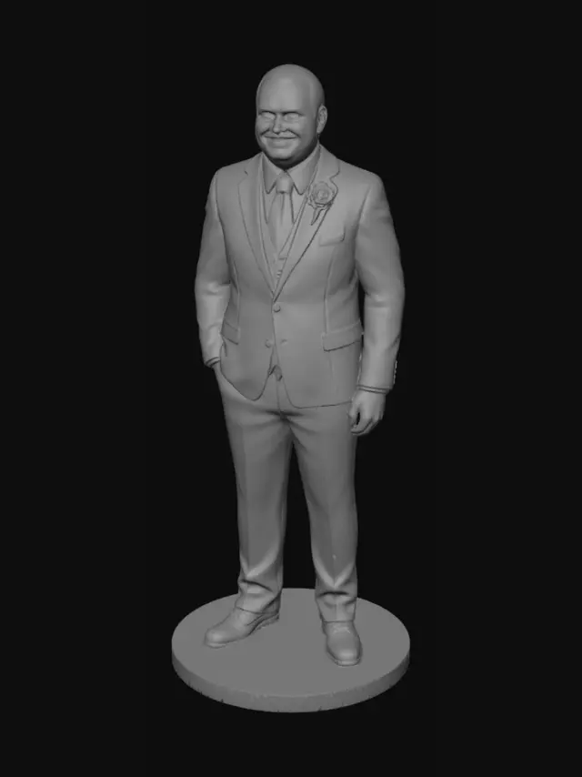 3D model for Groom Portrait in a Black Tuxedo