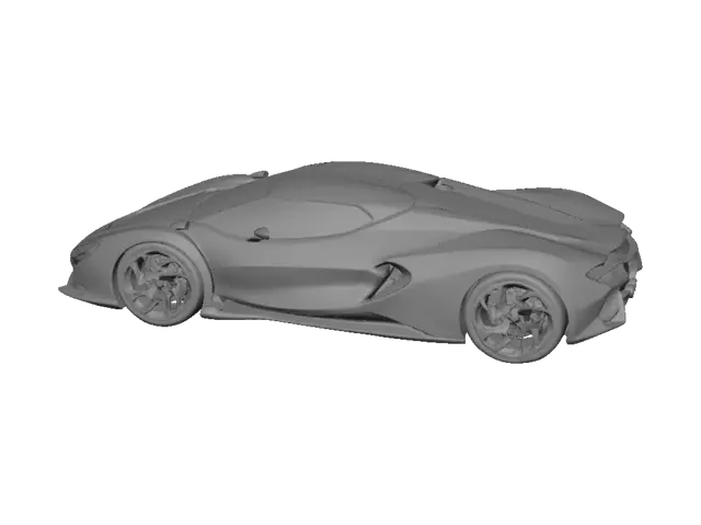 3D model for Concept Supercar Sketches