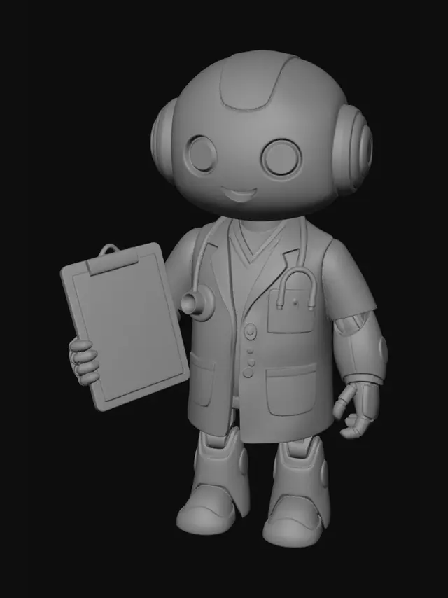 3D model for Robot Doctor with Clipboard