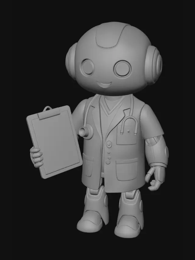 3D model for Robot Doctor with Clipboard