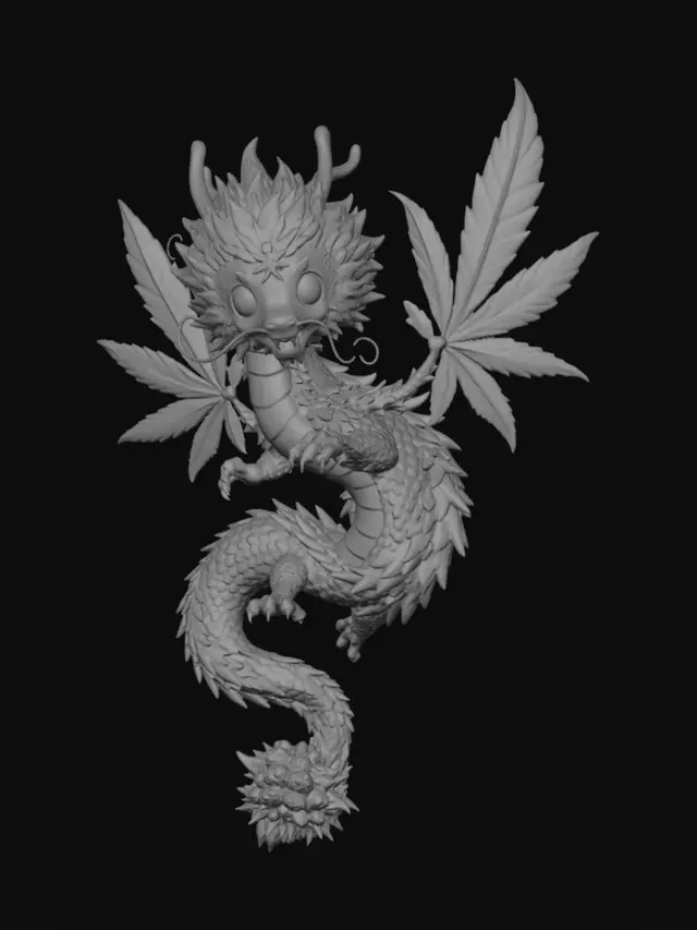 3D model for Emerald Leaf Dragon