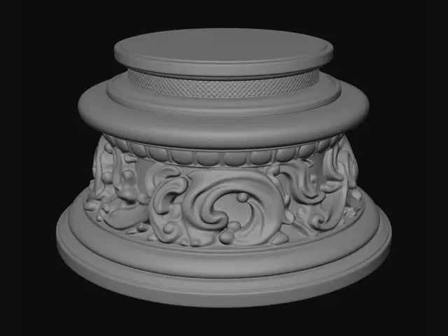 3D model for Gilded Scrollwork Pedestal