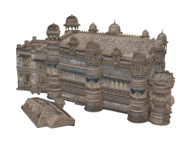 3D model for Sunset Over the Carved Stone Fortress