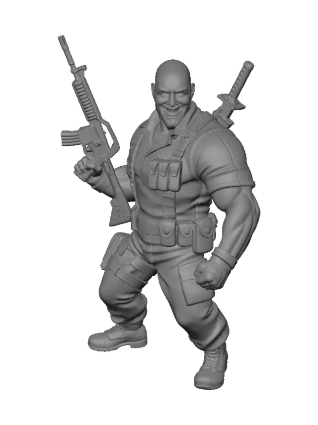 3D model for Patriotic Soldier