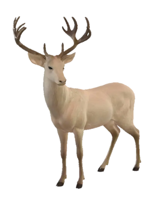 Deer - Stag 3D model, vytvořený pomocí AI