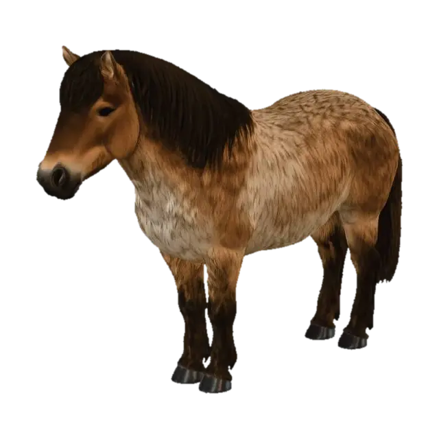 Modello 3D Ambermane Pony - Manes, generato dall’IA