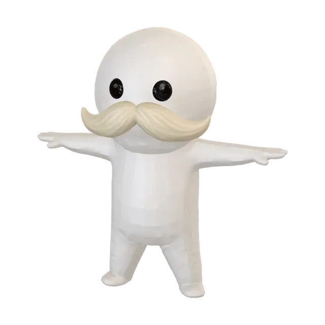 3D model for The Friendly Mustache