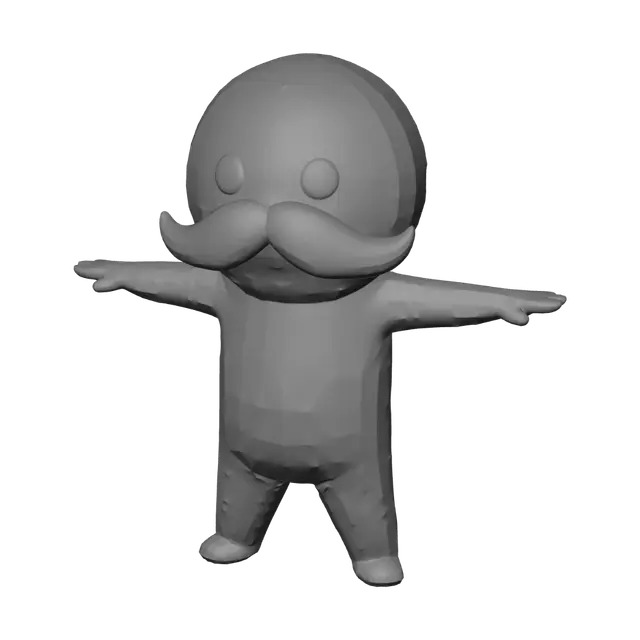 3D model for The Friendly Mustache