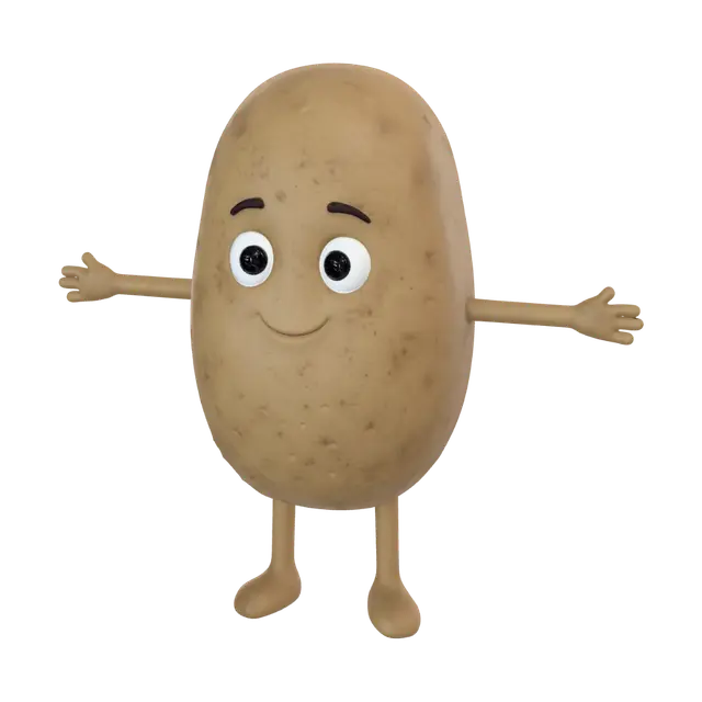 Happy Spud - Rgb 3D model, vytvořený pomocí AI