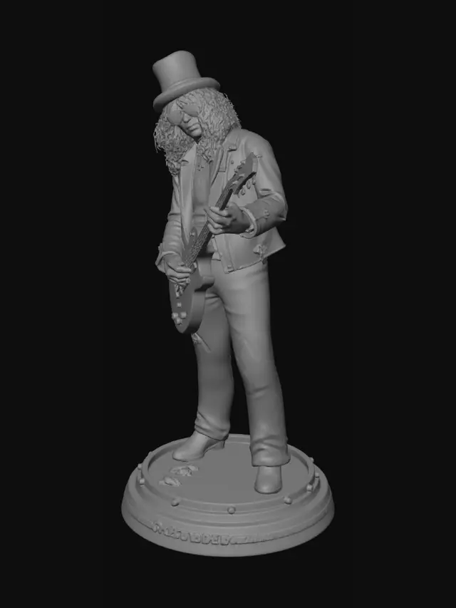 3D model for Top Hat Rock Guitarist
