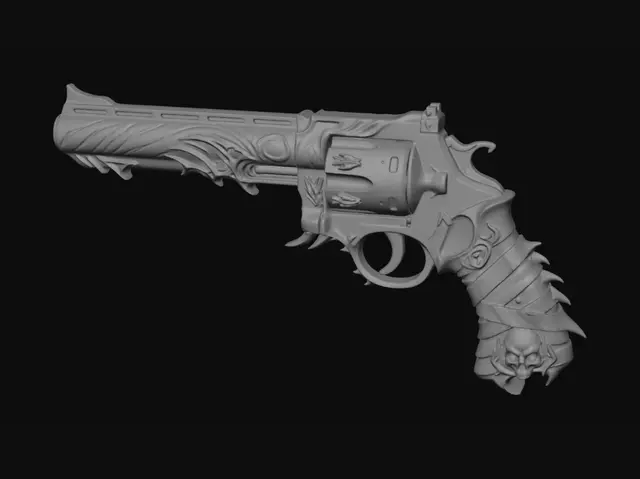 3D model for Crimson Skull Revolver