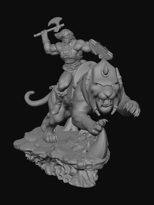 3D model for He-Man on Battle Cat