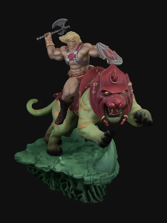 3D model for He-Man on Battle Cat