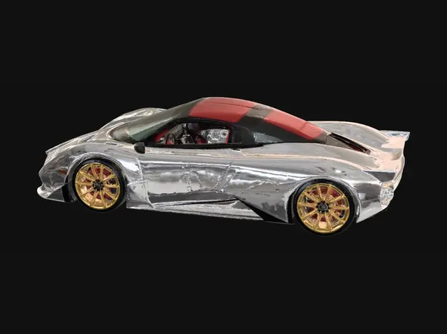 3D model for Build a Pagani Zonda sports car with cool details that look like the real thing. The car's windows are transparent, visible from the outside and inside. Inside, the car has two nice sports seats, all of which are detailed to resemble the real thing.