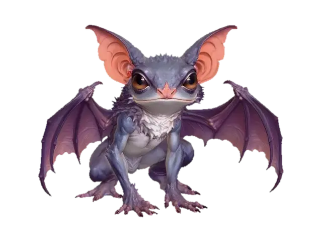Bat Frog - Mob 3D model, vytvořený pomocí AI