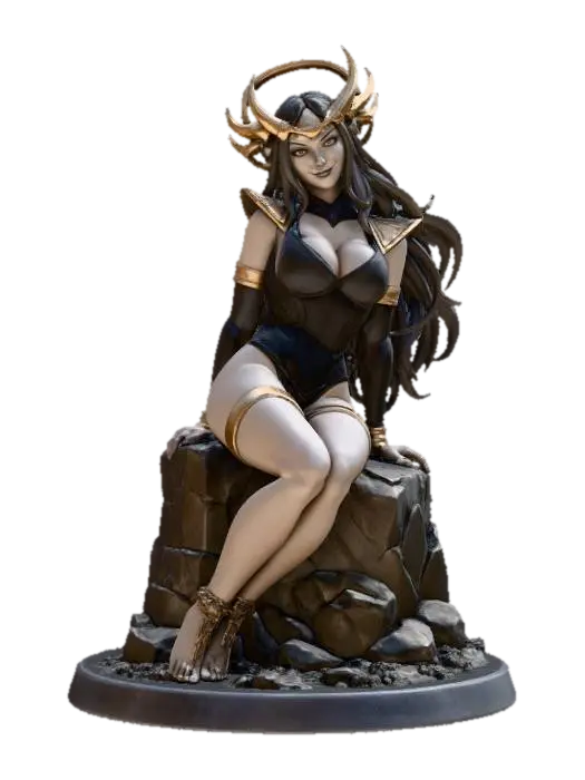 Elven Goddess - Player 3D model, vytvořený pomocí AI