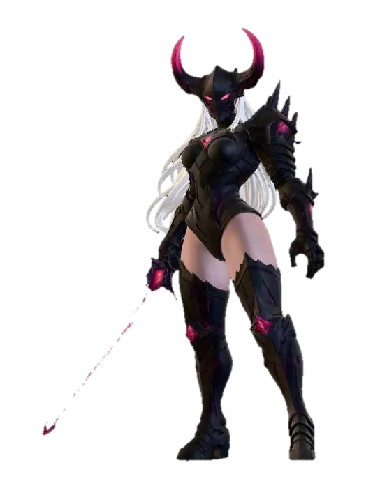 Crimson Horned Warlord - Player 3D model, vytvořený pomocí AI