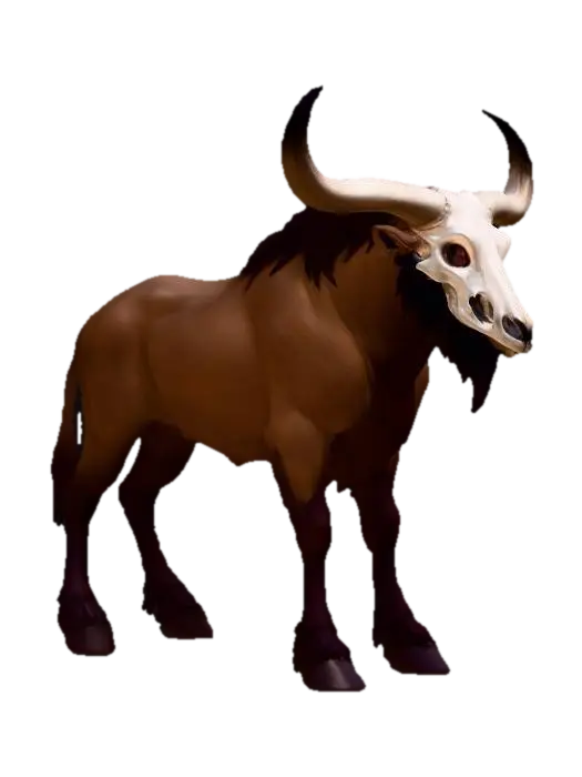 Skullhorn Bull - Mob 3D model, vytvořený pomocí AI