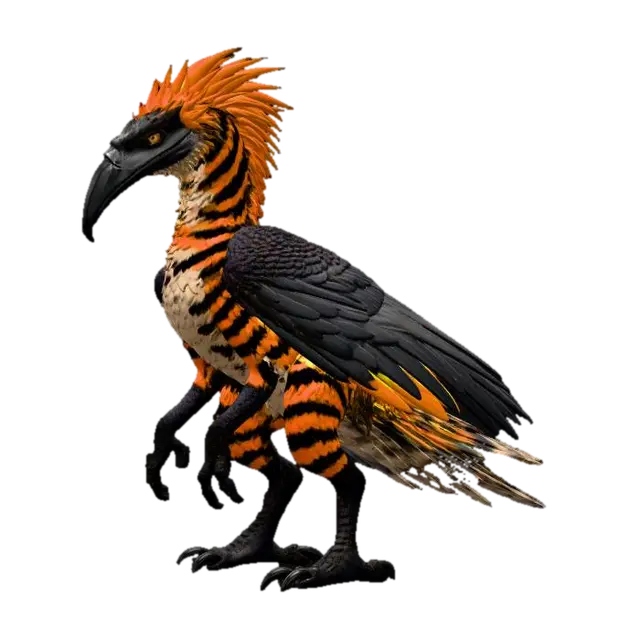 Embercrest Raptor - Mob 3D model, vytvořený pomocí AI