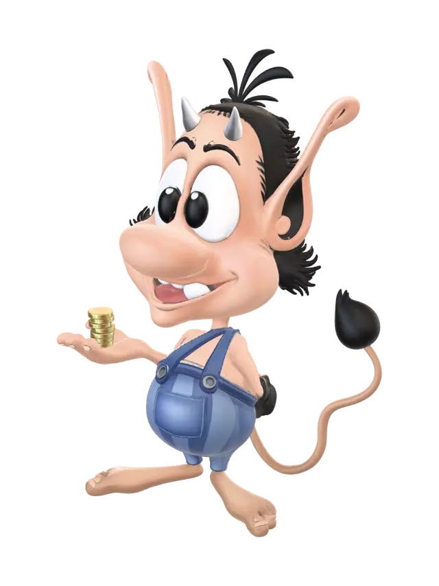 Hugo Rewind - Cheerful 3D model, vytvořený pomocí AI