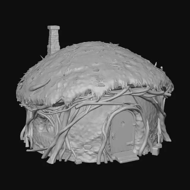 3D model for Mossy Hobbit House