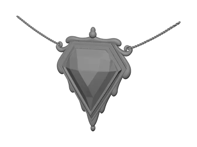 3D model for Blue Diamond Pendant