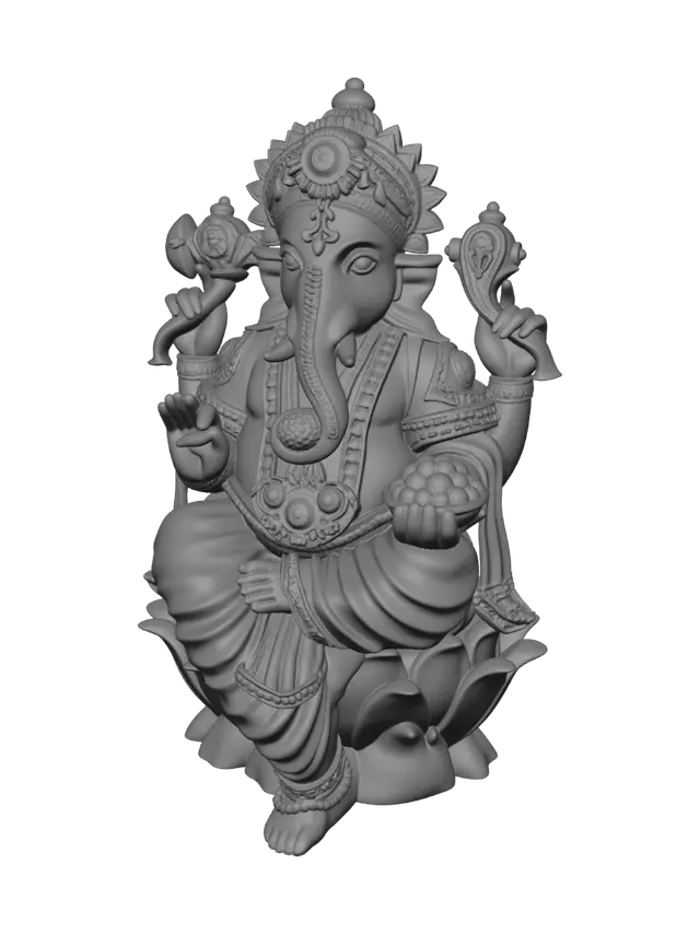 3D model for Silver Ganesha