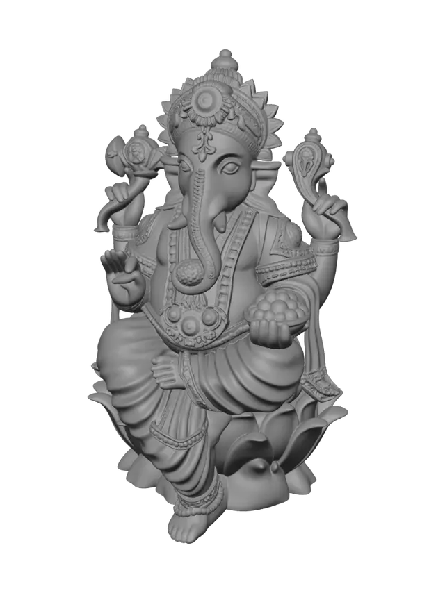 3D model for Silver Ganesha