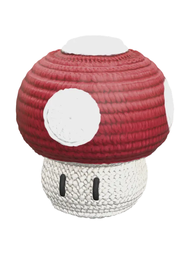 3D model for Weathered Mario Mushroom