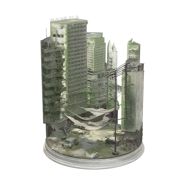 3D model for Low-Poly Destroyed City