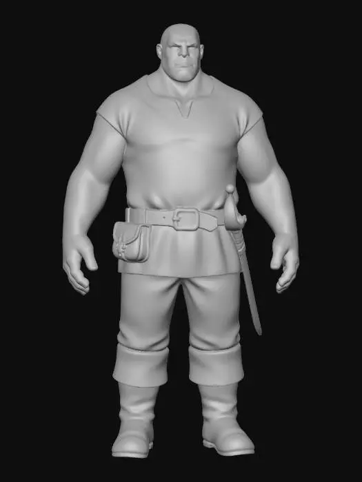 3D model for Half Troll Pirate