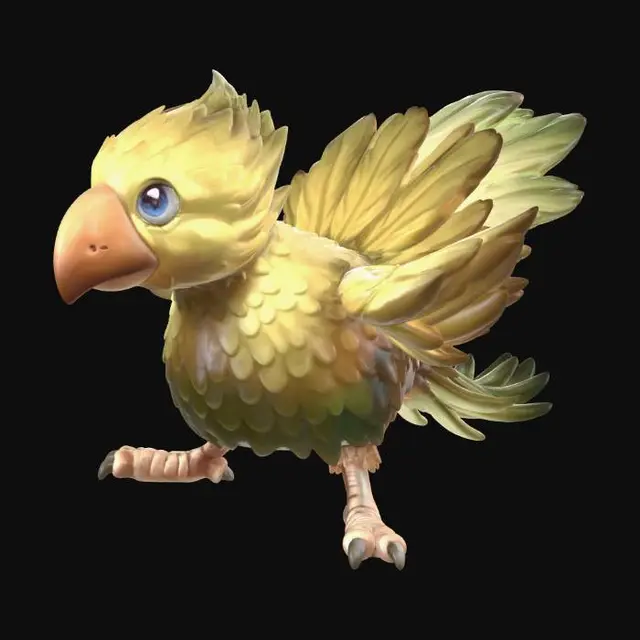 3D model for Golden Crest Parrot