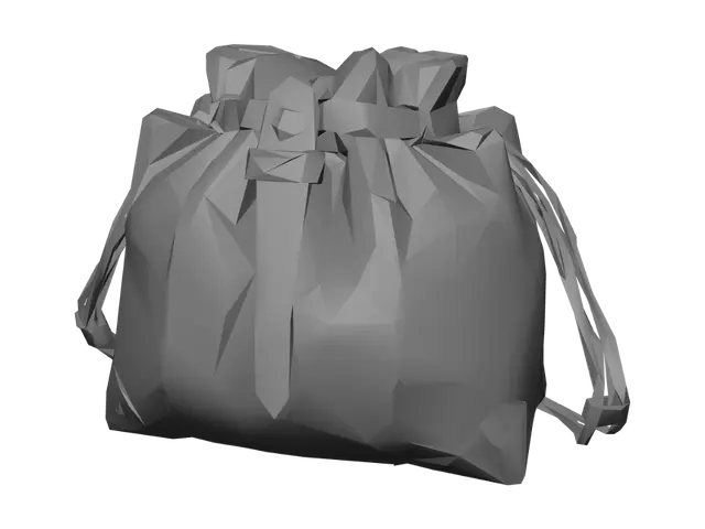 3D model for a small medieval leather pouch