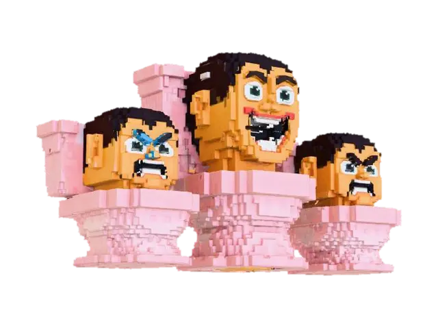 Toilet Trio Emotions - New 3D model, vytvořený pomocí AI