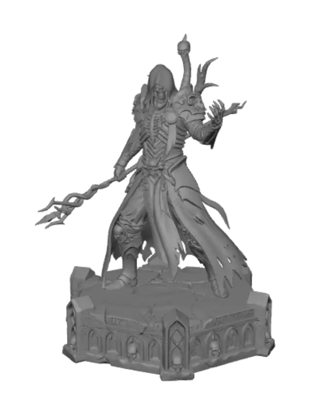 3D model for Diablo 3 necromancer on a platform
