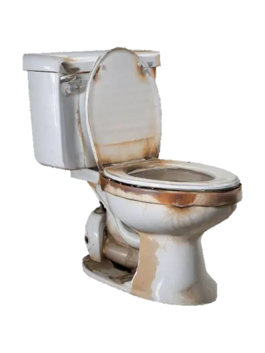 old toilet, dirty and stained, cracked 3D model, vytvořený pomocí AI