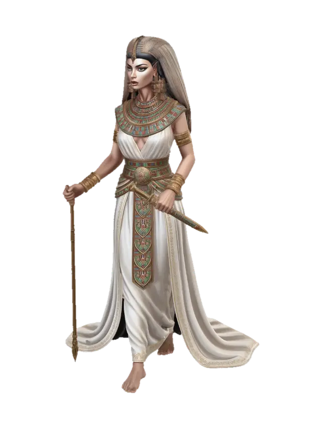 Egyptian Queen - Pharaoh 3D model, vytvořený pomocí AI