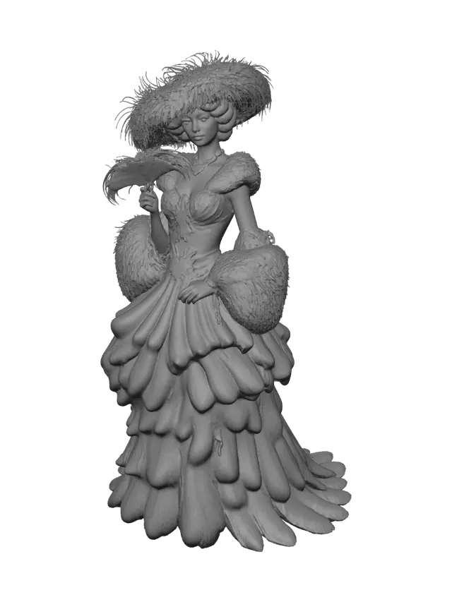 3D model for Feathered Elegance