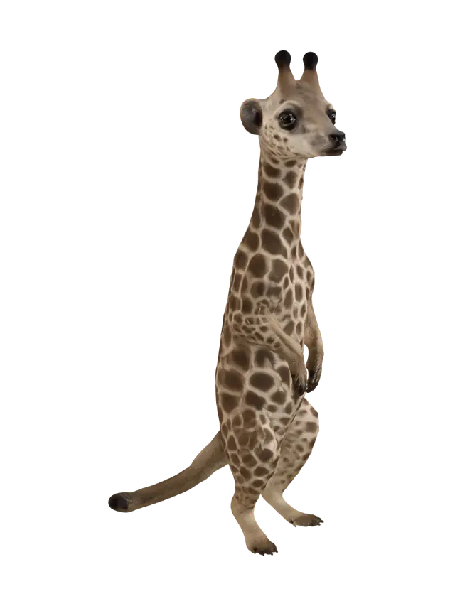 3D model for Giraffe Calf Portrait