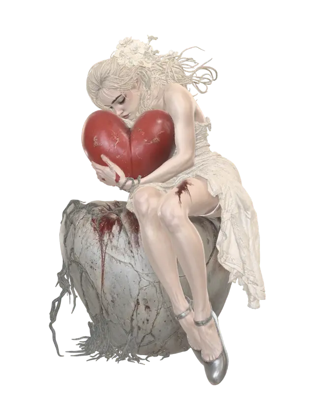 Wounded Embrace - Tender 3D model, vytvořený pomocí AI