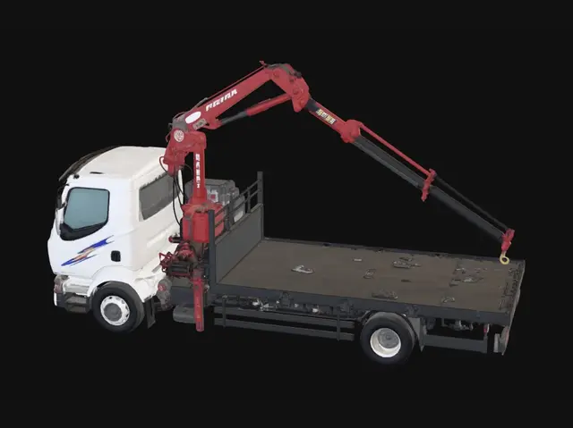 3D model for Crane-Equipped Flatbed Hauler