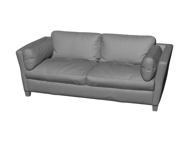 3D model for Caramel Leather Sofa