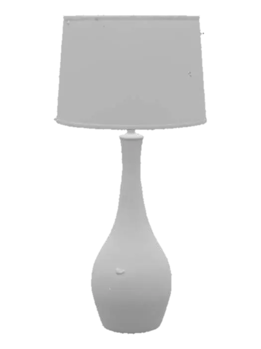 3D model for A simple table lamp with a round fabric shade and a smooth wooden base