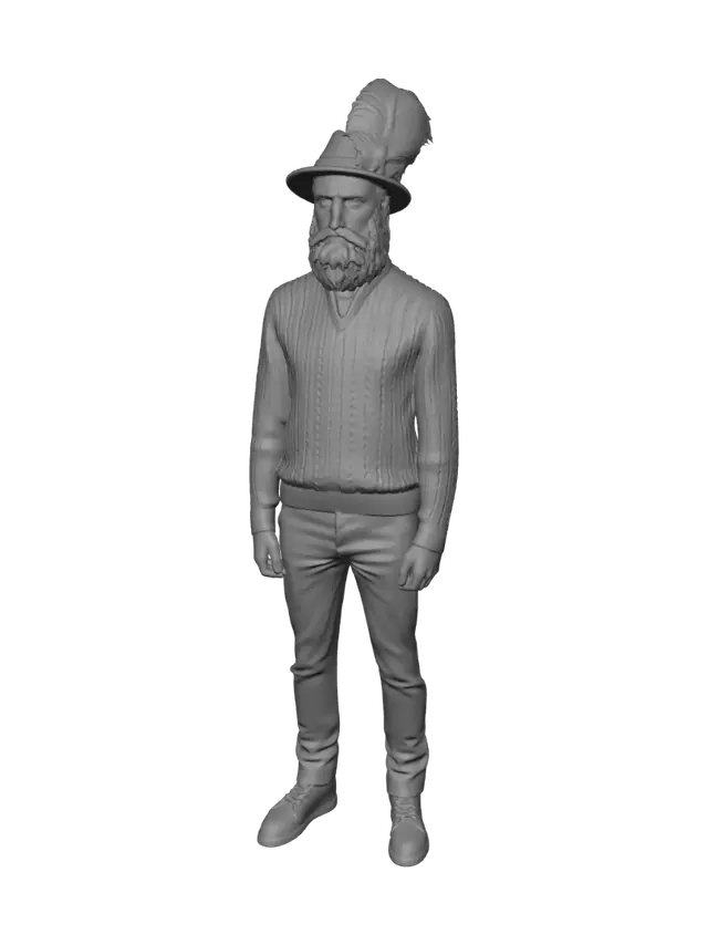 3D model for Feathered Midnight Gentleman