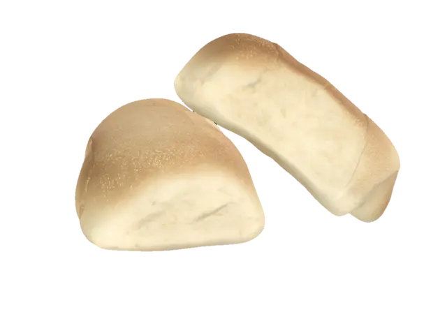 3D model for Two Golden Dinner Rolls