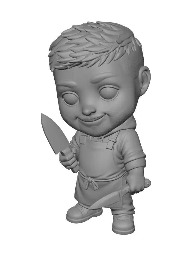 3D model for Tiny Chef with Knives